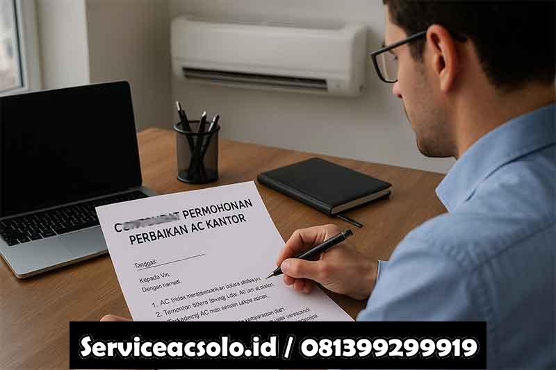 contoh surat permohonan perbaikan ac kantor